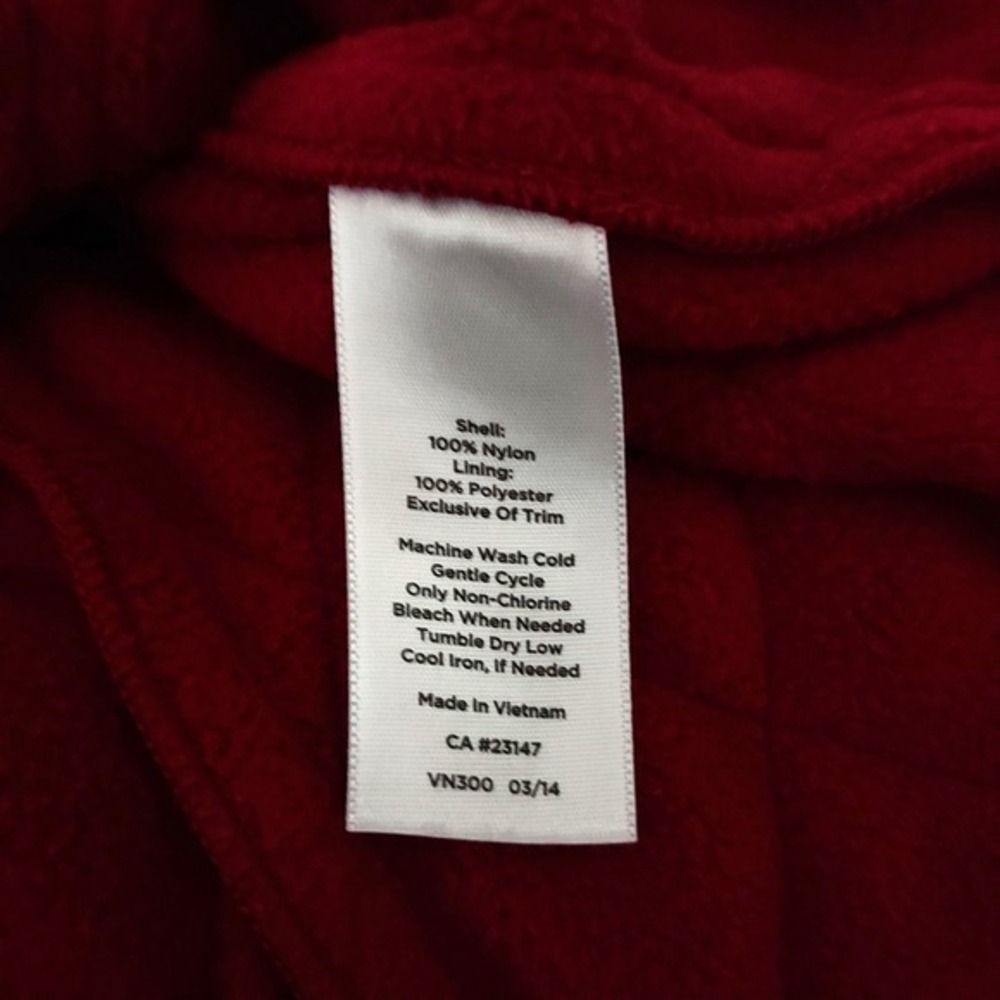 Talbots Quilted Puffer Vest Women 1X Red Fleece Lined Zip Snap Front Plus Size - Picture 7 of 7